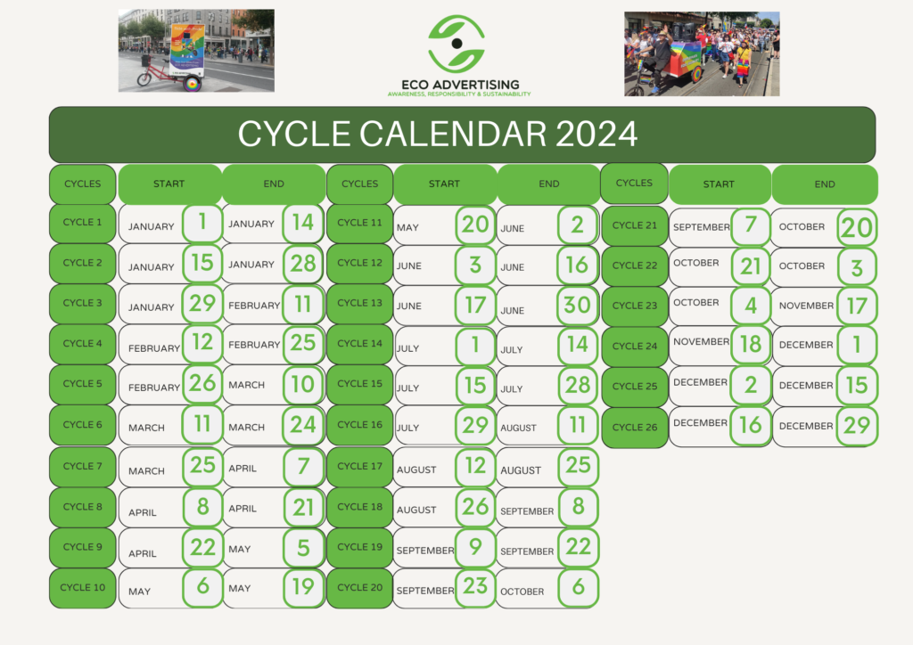 Advertising cycle Calendar 2024