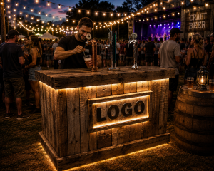 Rustic Pop-Up Bar Hire Ireland | Festival and Event Bar