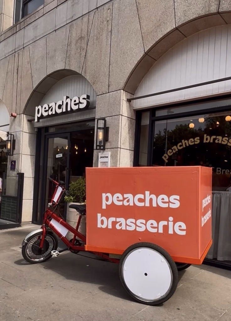 Cargo Bike for Peaches Brasserie Opening
